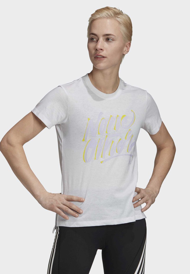 adidas performance T-shirt print wit