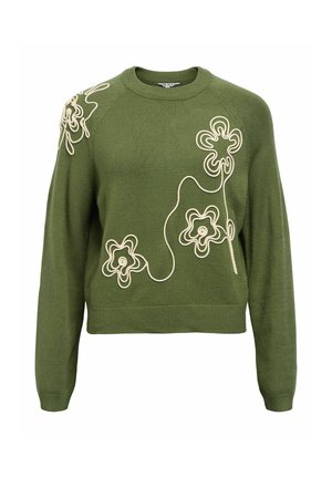Object, OBJLANEY RUBIN LS PULLOVER NOOS - Striktrøje - bronze green