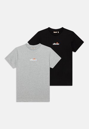Ellesse, DURENIO TEE 2 PACK UNISEX - Обикновена тениска - black/light grrey marl