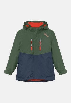 BRYGGEN 2 -IN- 1 UNISEX - Hardshell jacket - forest green/navy/flame orange