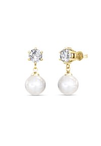 MYC Paris PARURE PAULINE CRYSTAL PEARL SET  - Orecchini - doré   cristal