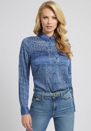 G CUBE - Button-down blouse - blau