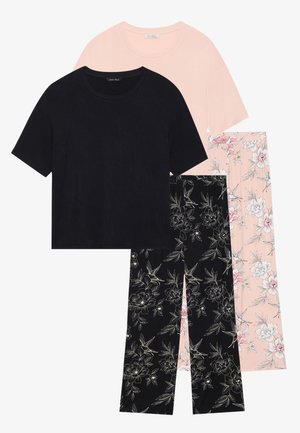 SET 2 PACK - Nattøj sæt - black/white pink