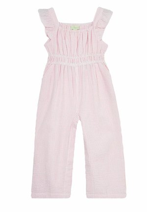 SEERSUCKER STRIPE FRILL SHOULDER - REGULAR FIT - Lühikeste varrukatega bodi - pink