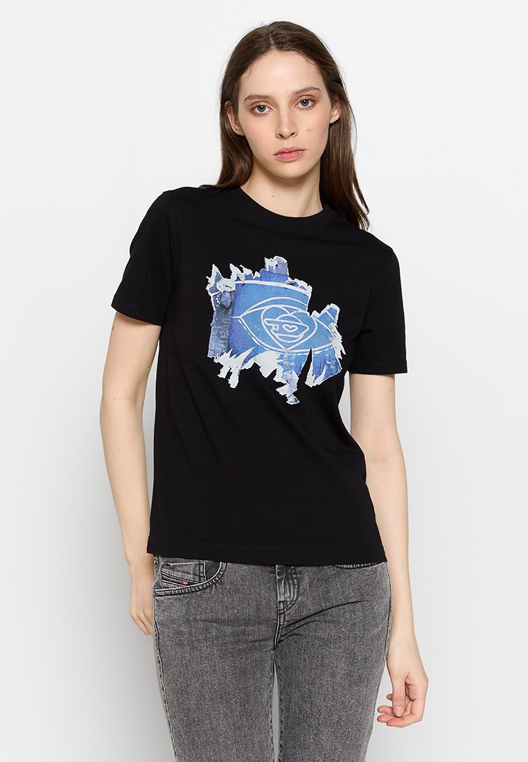 Diesel T-shirt print zwart Diesel T-shirt print zwart