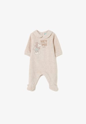 WITH CLASSIC COLLAR - Grenouillère - beige marl