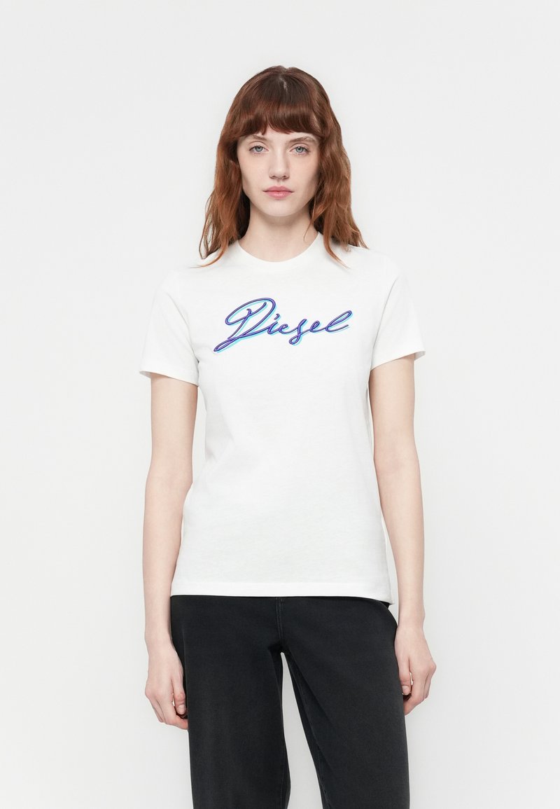 Diesel T-shirt print wit Diesel T-shirt print wit