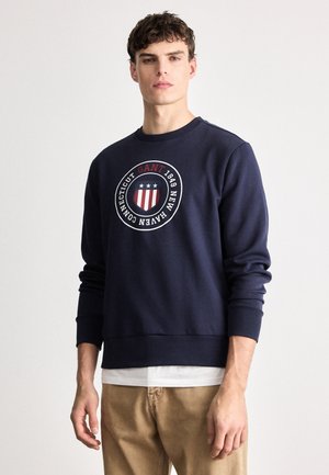 GRAPHIC C NECK - Športni pulover - evening blue