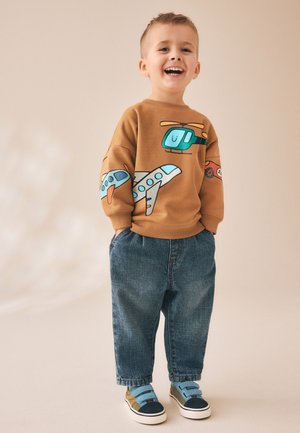 Next, REGULAR FIT - ALL OVER PRINTED CREW . - Sweatshirt - tan brown