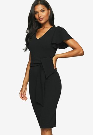 Lipsy V NECK FLUTTER SLEEVE MIDI REGULAR FIT - Etuikleid - black