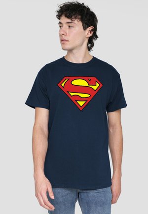 Cotton Soul, SUPERMAN BASIC LOGO - Print T-shirt - dark blue