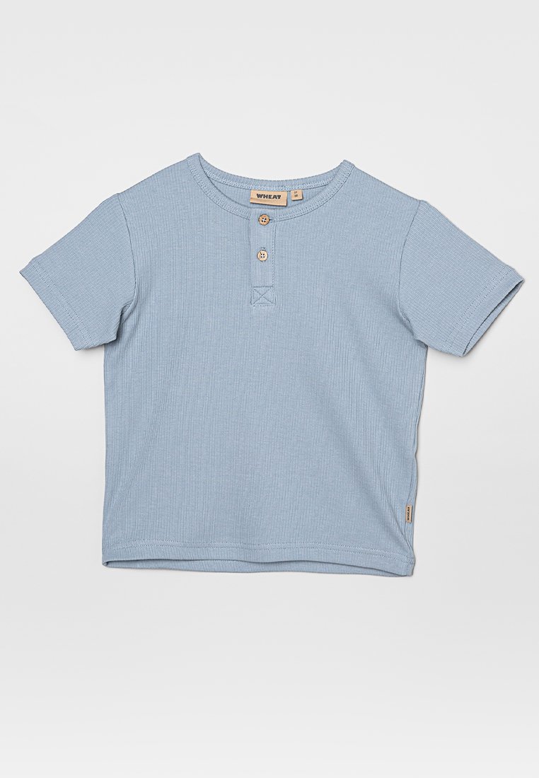Wheat T-shirt basic lichtblauw Wheat T-shirt basic lichtblauw