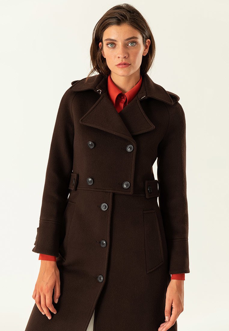 chocolate wool coat