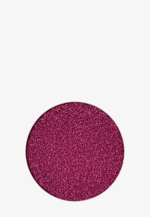 Ronde, glinsterende fuchsia glitters in een metalen zilveren potje, met een gestructureerd oppervlak met fijne en grove deeltjes voor extra sprankeling.