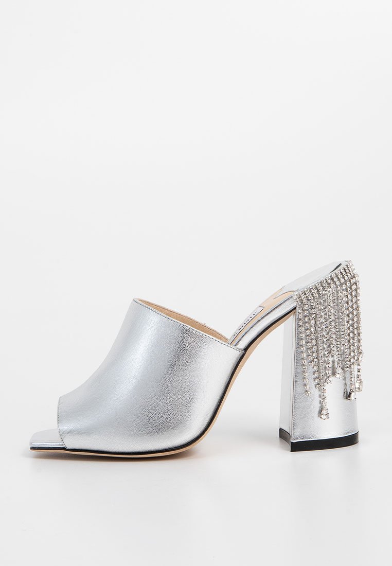 Jimmy Choo Muiltjes met hak zilverkleurig