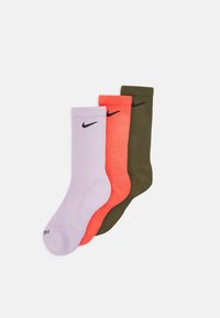 Nike Performance PLUS CUSH CREW UNISEX 3 PACK - Sports socks - light root/matte olive/mystic navy/multi-coloured - Zalando.co.uk