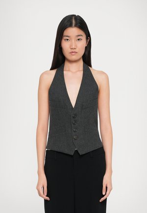 BIANCA PINSTRIPE - Vest - charcoal