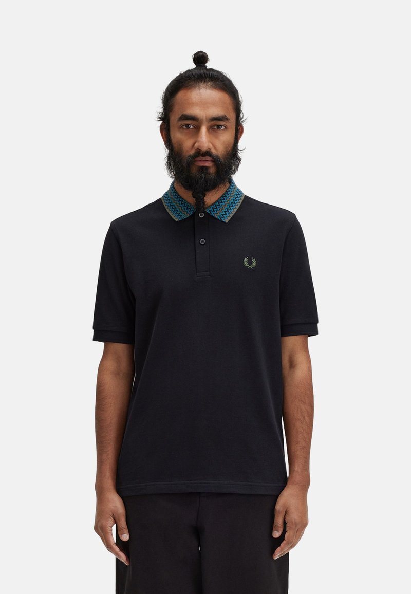Fred Perry JACQUARD COLLAR POLO  - Polo - black