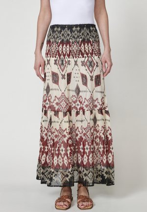 LONG PRINTED  - Maxi skirt - multicolor   multi coloured