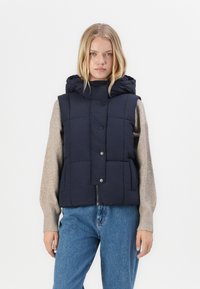 JDY JDYWONDER SHORT HOOD - Strukirani kaput - night sky