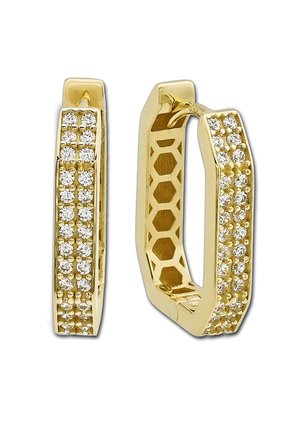 Boucles d'oreilles - gold- und weißfarben