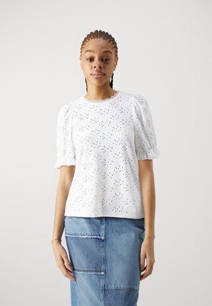 ONLNEW SMILLA PUFF - T-shirt imprimé - cloud dancer