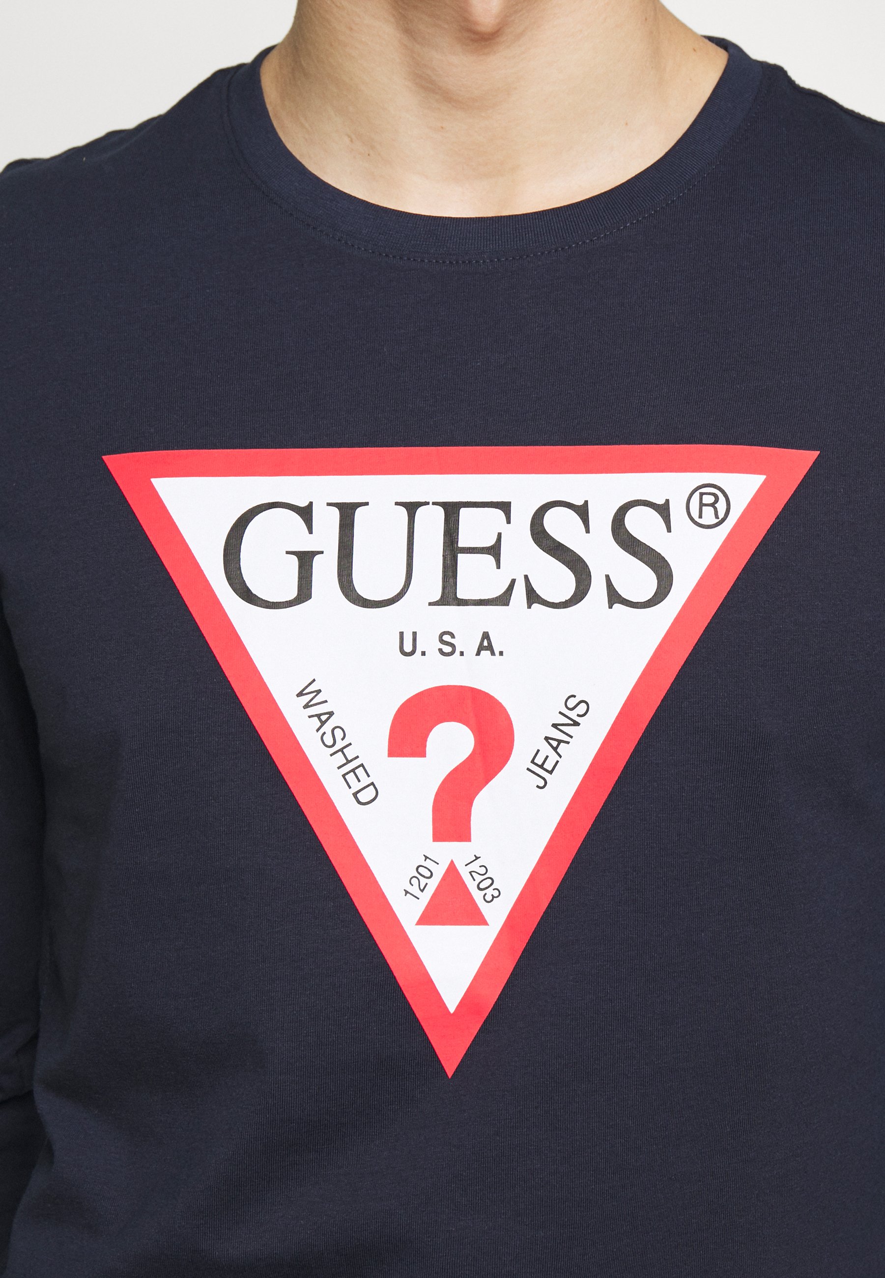 Guess ORIGINAL LOGO Topper langermet blue navy Zalando.no Guess ORIGINAL LOGO - Topper langermet - blue navy