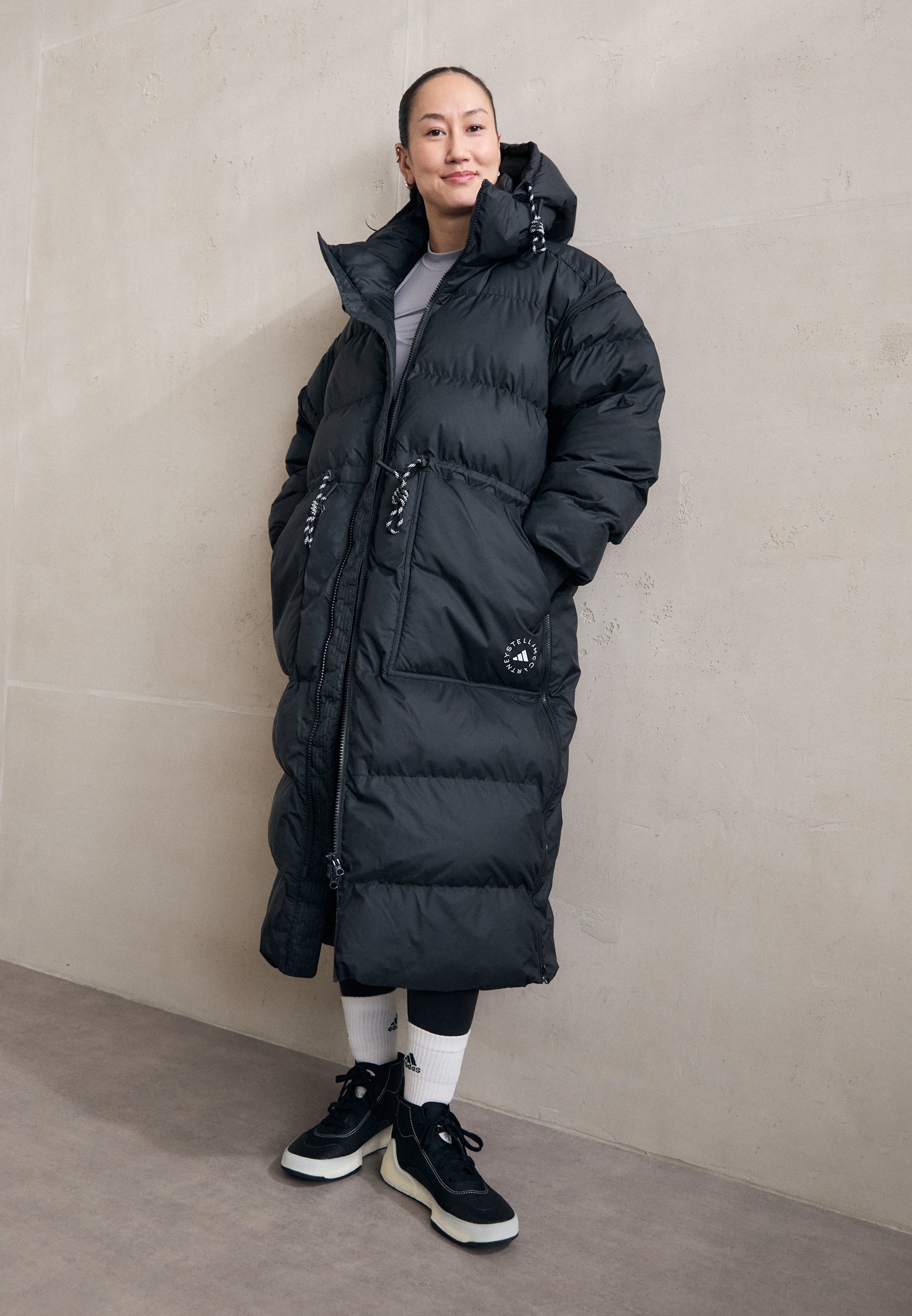 adidas by Stella McCartney LONG - Winter coat - black - Zalando.ie