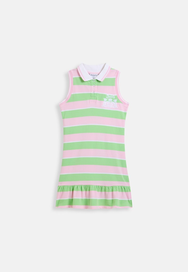 juicy couture pink and green dress Juicy Couture Peplum Dress In Green Pink Stripe main image 0