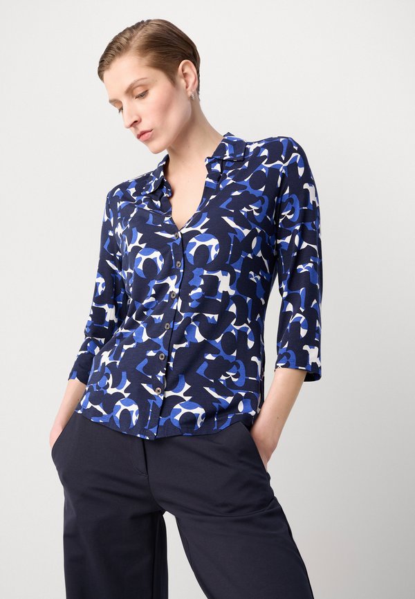 LONG SLEEVE COLLAR AOP - Button-down blouse2
