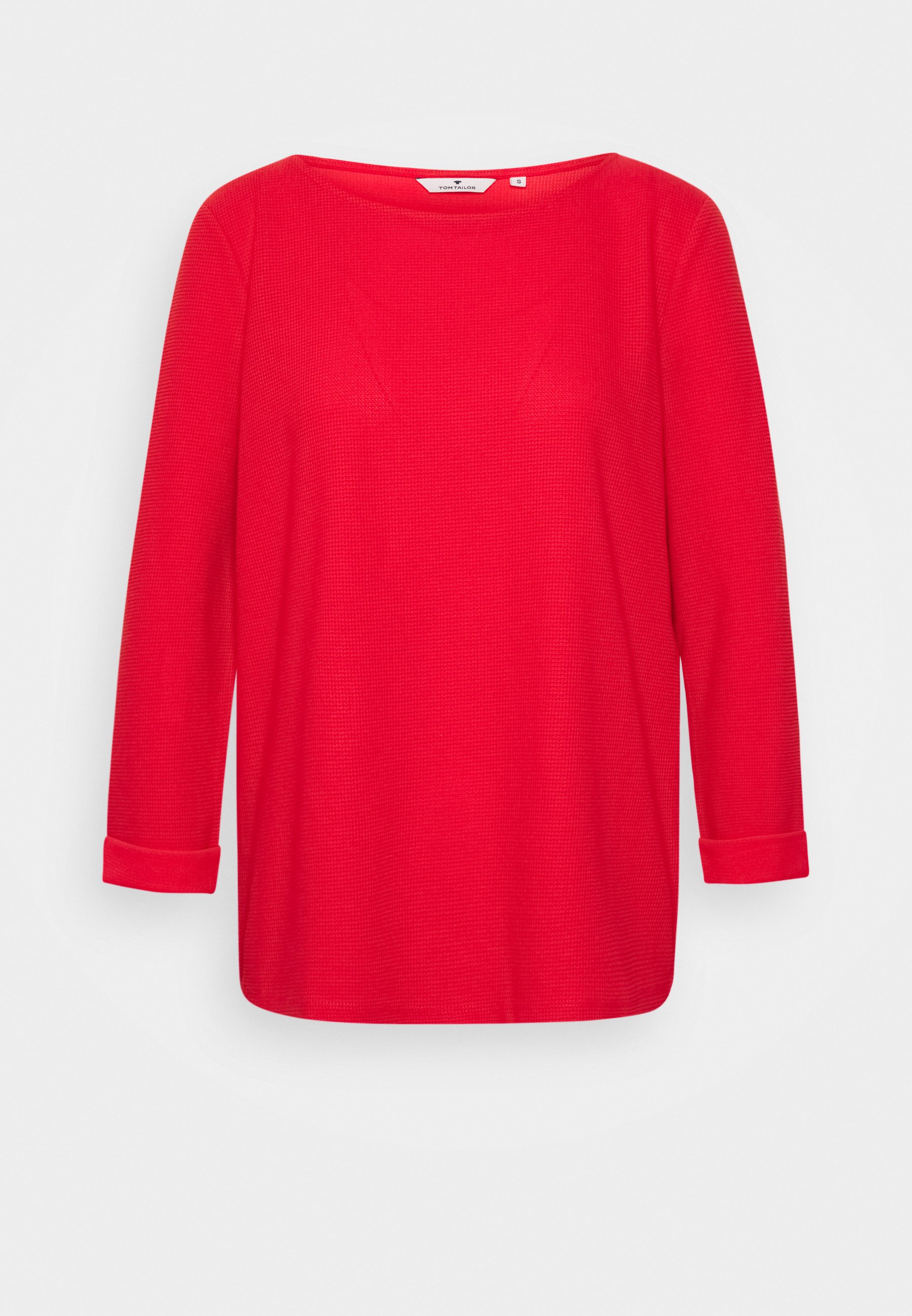 TOM TAILOR STRUCTURE CREW NECK Longsleeve strong red TOM TAILOR Trui redRood Zalando.nl