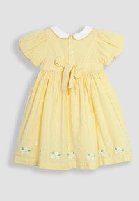 JoJo Maman Bébé DAISY EMBROIDERED PETER PAN SMOCKED REGULAR FIT SET - Vapaa-ajan mekko - yellow