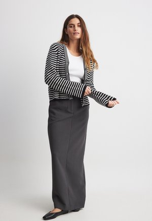 GESTREIFTER - Cardigan - black white