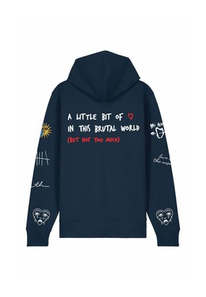 BRUTAL TATTOO EMBROIDERY UNISEX ZIPPED  - Zip-up sweatshirt - dark blue