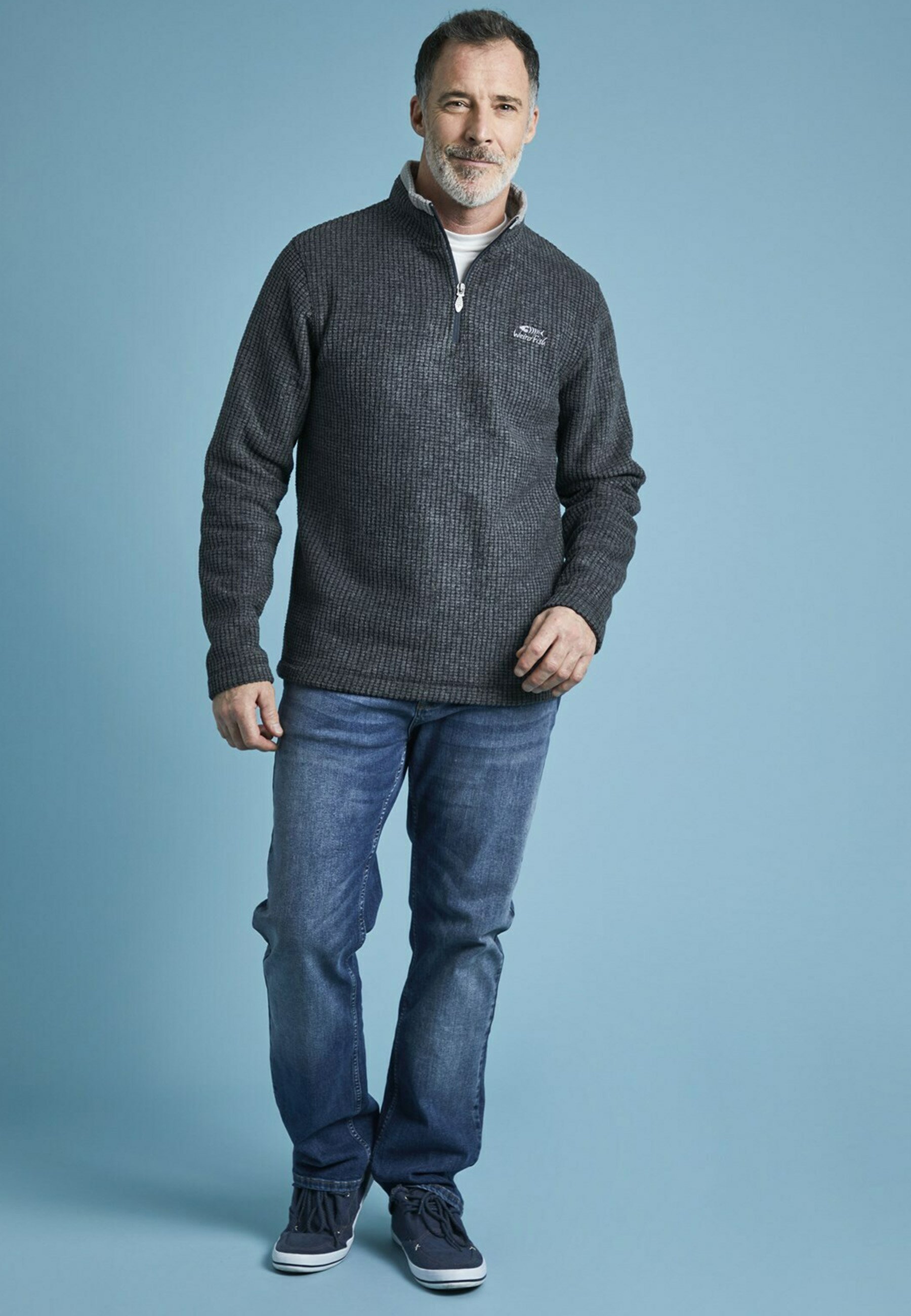 4 GRID - Fleece jumper - washed black 