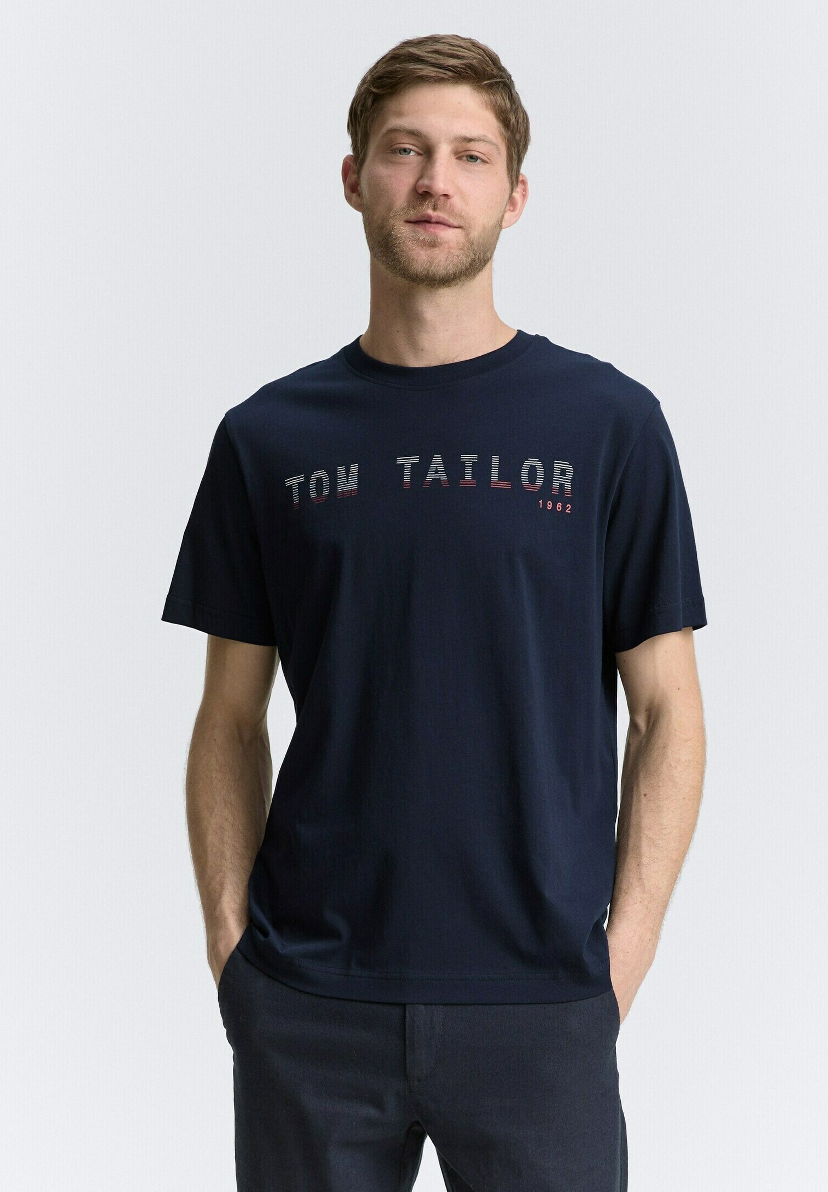 売れ筋商品|||トムテイラー Tシャツ レディース トップス LOGO PRINT - Print T-shirt - sky captain blue トムテイラー レディース Tシャツ トップス V NECK - Basic T