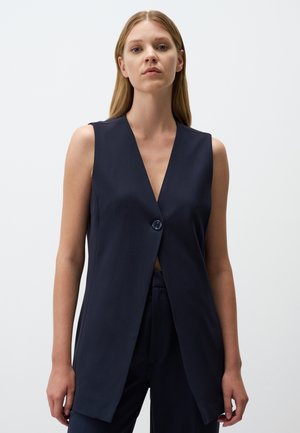 BUTTON DETAILED V-NECK SLEEVELESS - Waistcoat - dark blue