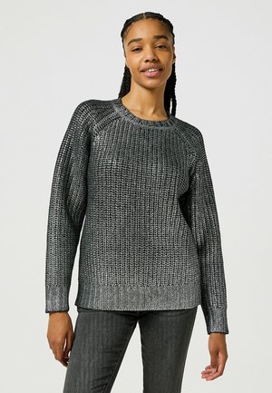 FOILED SWEATER - Pullover - silver black denim