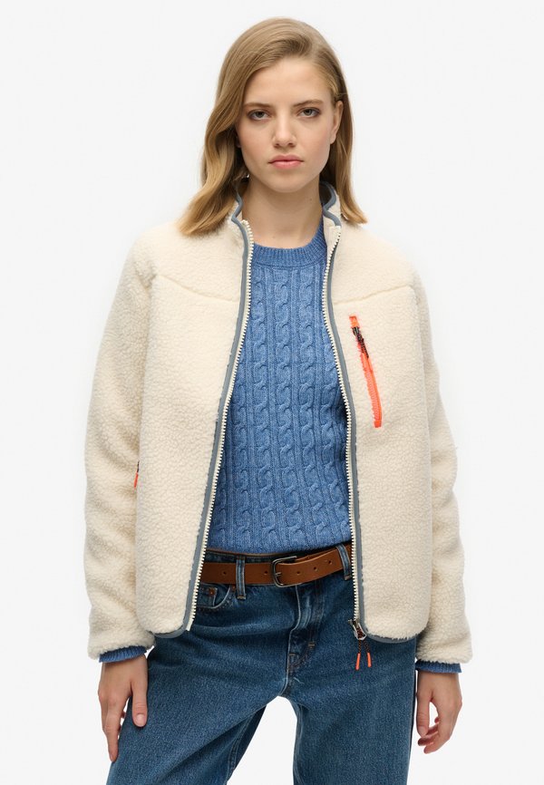 FULL ZIP - Fleecejacke - ecru