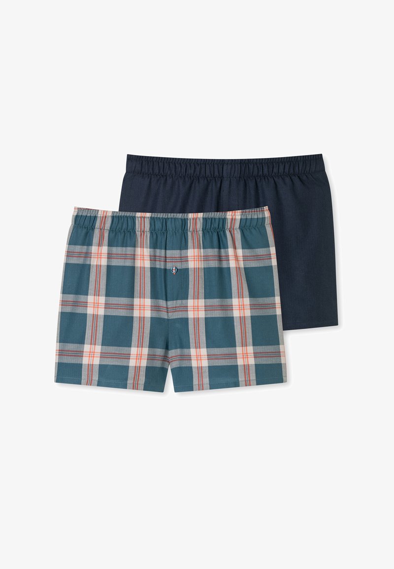 Schiesser 2-PACK - Bokserishortsit - blau beige orange