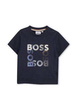 KURZÄRMELIGES - T-shirt imprimé - bleu cargo