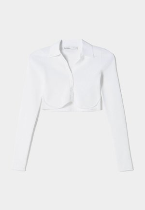 CROPPED BUTTONED - Kardigan - off white