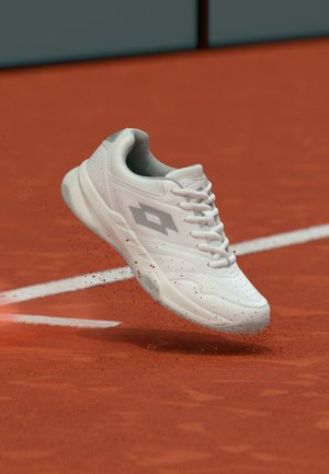 MIRAGE 650 CLAY - Παπούτσια τένις για χωμάτινα γήπεδα - all white/silver-coloured metal