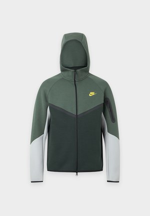 Nike Sportswear, HOODIE - Суитшърт с цип - camo green/black spruce/chrome yellow