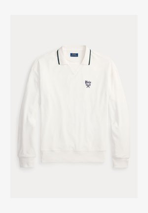 Polo Ralph Lauren, TERRY POLO-COLLAR SWEATSHIRT - Φούτερ - white