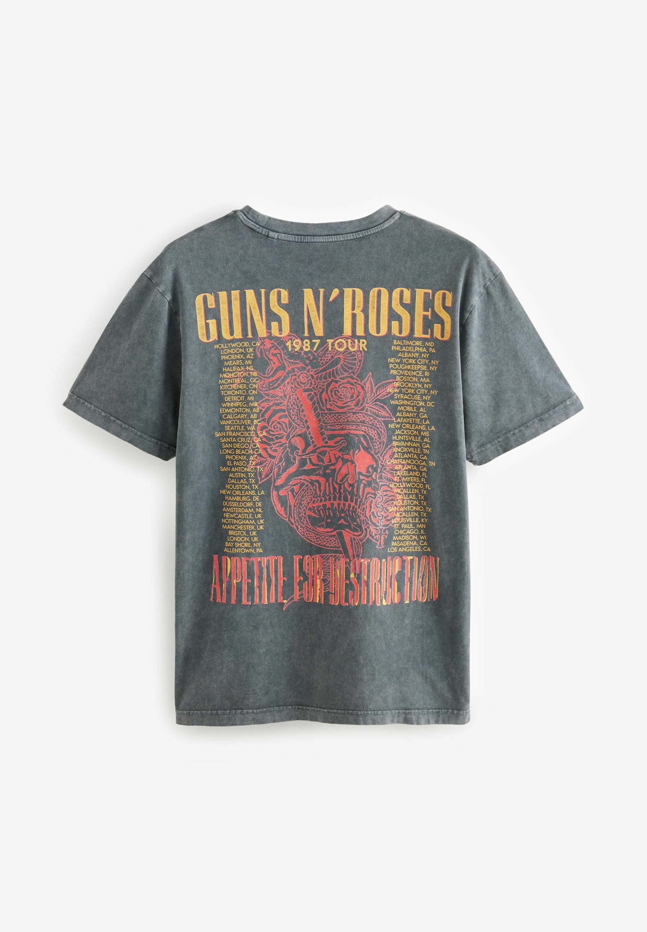 【gun ＆ rose】tight t-shirt Affliction Vintage 80s Guns N Roses Appetite For Destruction T Shirt