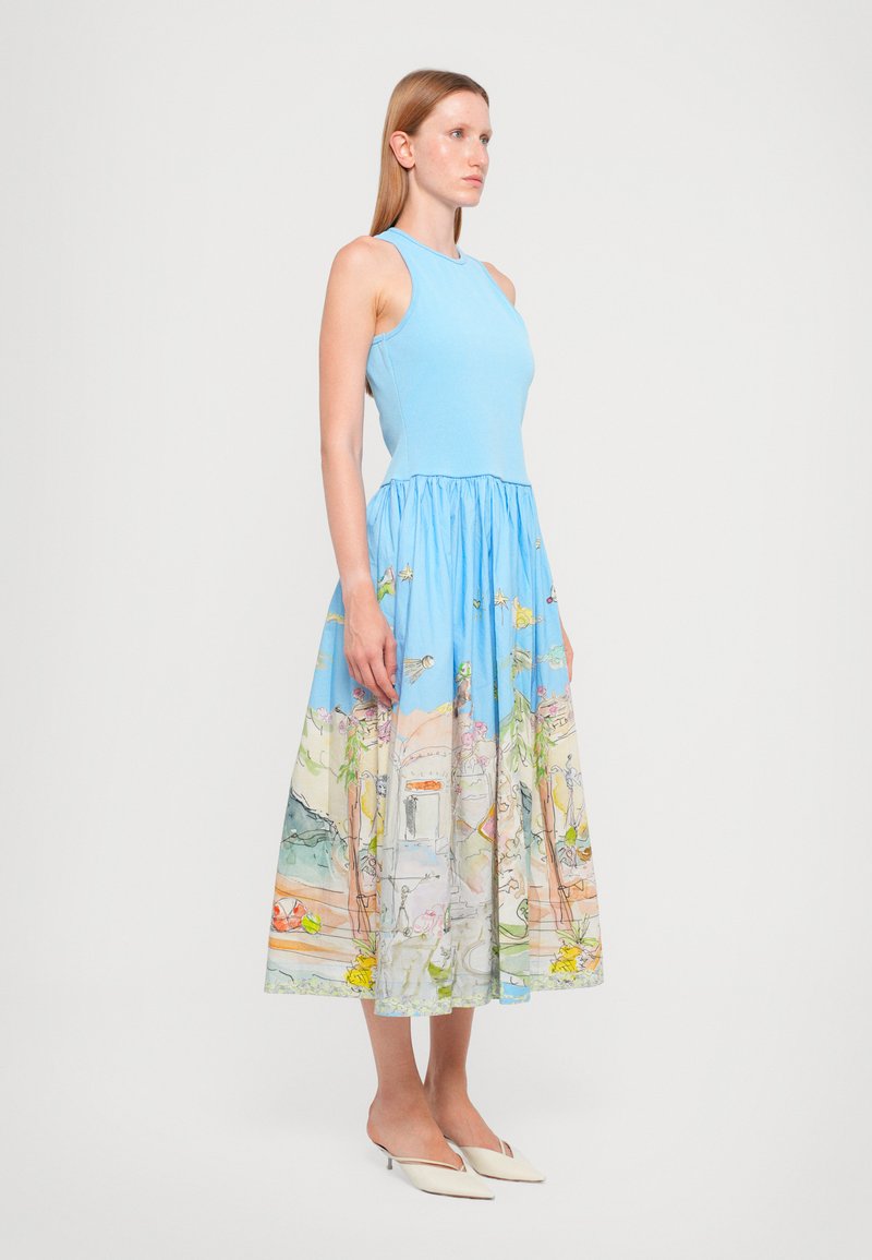 anouk tank midi dress ALMAIS Anouk Tank Midi Dress in Blue