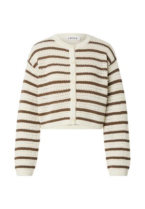 EDITED, EDITED STRICKJACKE IDA - Gilet - creme braun