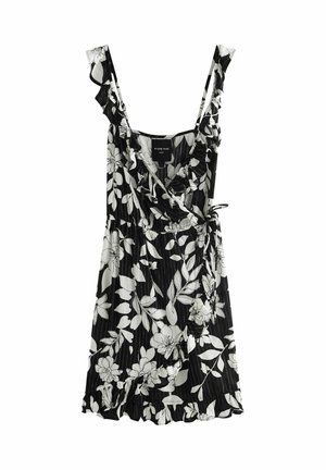 Myleene Klass FRILL WRAP - REGULAR FIT - Freizeitkleid - black floral