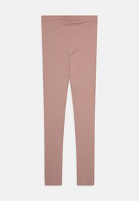 Ráncos leggings egy puha rózsaszín színben, stretch anyagból készült. Jellemzője egy rugalmas derékpánt és egy karcsú szabás, bokáig érő hosszban.